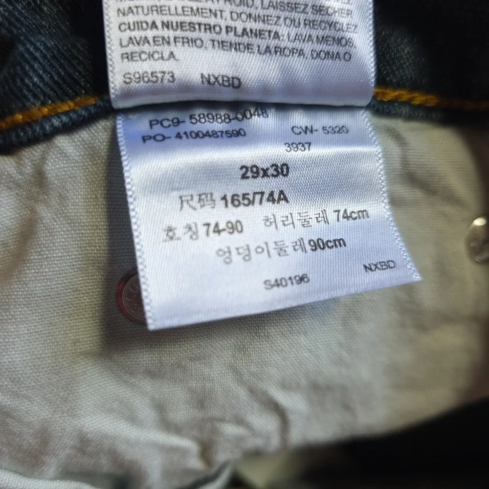 Levis Signature S51 Straight Jeans Mens W29 L30 Denim Blue Casual